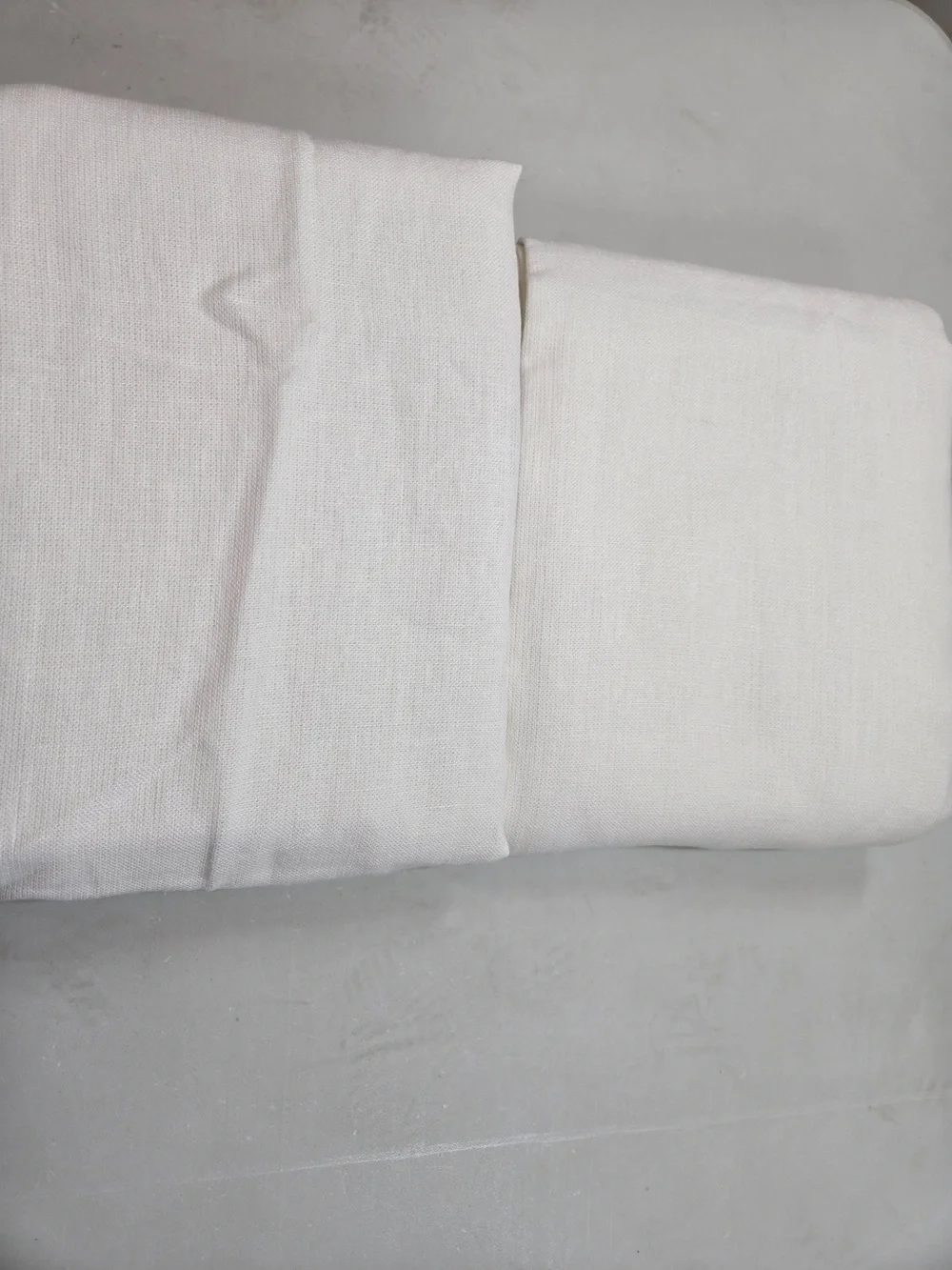 QUINCE Set Of 2 48x108 European Linen Curtains White 0230